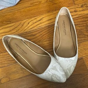 size 9 snake skin flats
